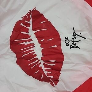 Betsey Johnson Preformance Colorblock Windbreaker Jacket size Medium Big Lips